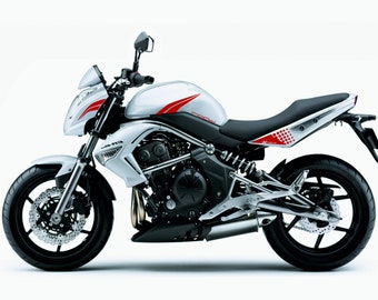 Stickers Compatible with Kawasaki ER-6N (2009-2011) right-left tank stickers motorcycle Motorbike ROAD cod.M0290