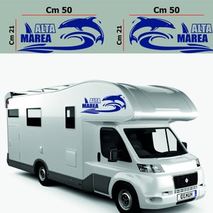 Set di Adesivi Delfini per Camper e Caravan - Decalcomanie Decorative per Auto e Roulotte (0331)