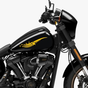 Adesivi Compatibili con Harley-Davidson serbatoio Moto stelle militari HD stickers custom skull Motorbike fiamma -colore a scelta- M0158