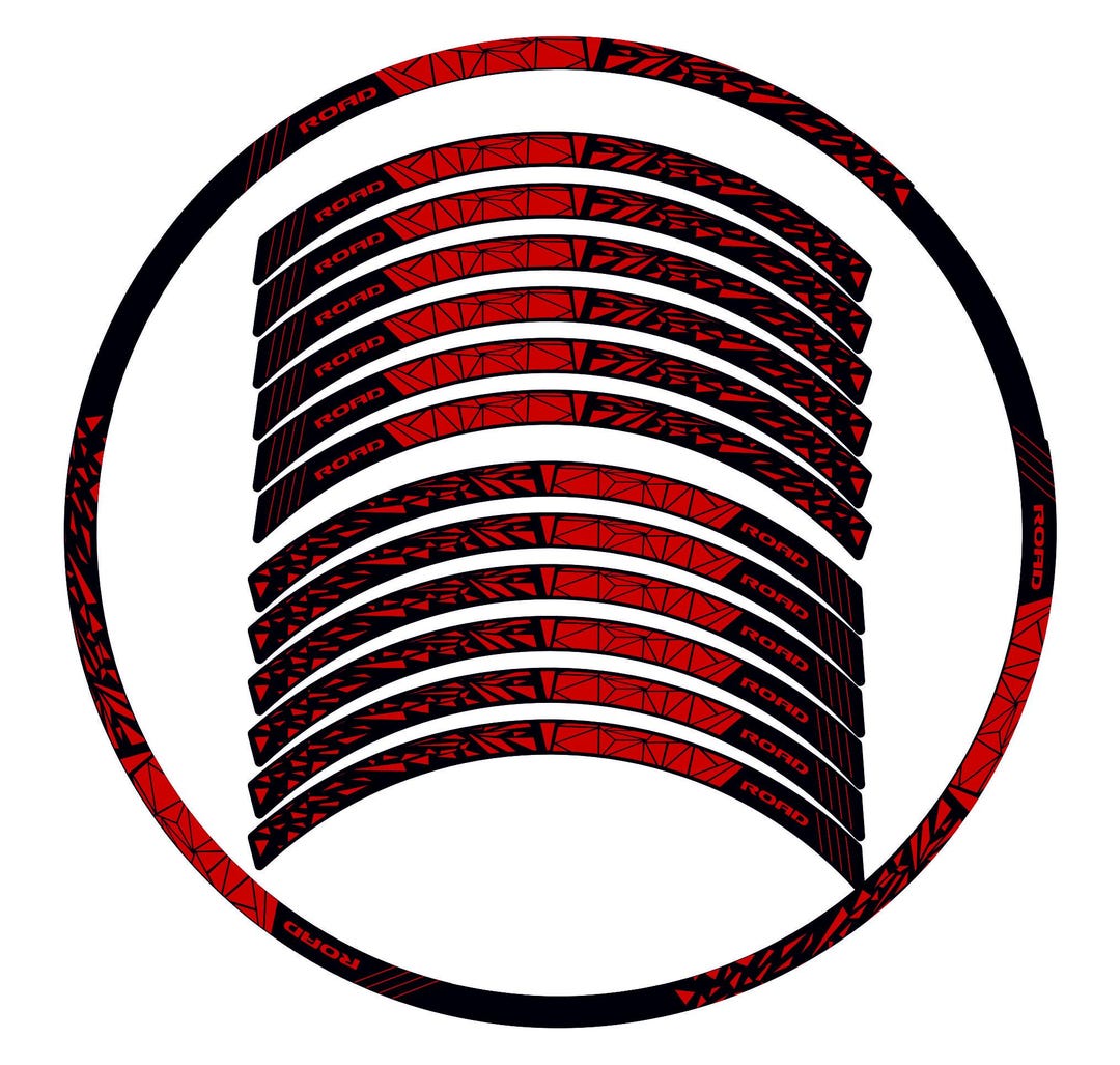 Road Bike Rim Stickers - Complete 2-wheel Kit for MTB, Racing, Gravel ...
