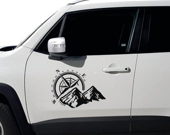 Stickers for JEEP RENEGADE universal Wrangler Wind rose offroad stickers compass car decal off-road accessories decoration 0377