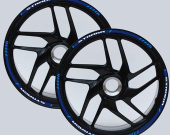 Universal 17" Motorcycle Rim Stickers – Rim Stickers Motorcycle 17 inch – Rim Decals Rim Tape Set for Yamaha Honda Ducati D0138