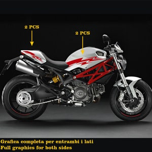 Adesivi per Ducati Monster 796 696 1100 stickers decal carena moto serbatoio codino unghia moto M0136