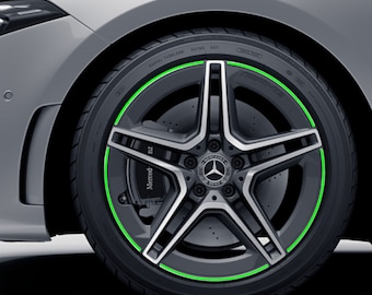 Wheel rim stripes stickers compatible with Mercedes-Benz AMG 18'' alloy wheels wheel rim stripes stickers car sports stickers 0338