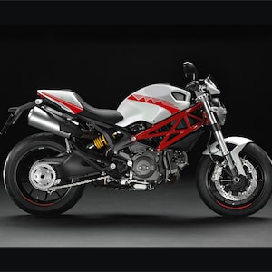 Adesivi compatibili con Ducati monster 796 696 1100 (DX-SX) carena moto serbatoio codino unghia moto COD.M0133