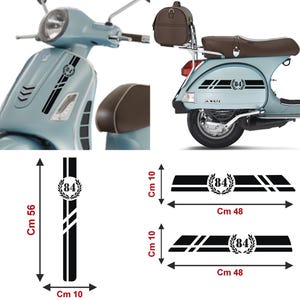 Adesivi Compatibili con Piaggio Vespa 1984 PX 125 Gts 300 super Gtv 300 Gtv250 Gtv125 The Story Cuore 150 PX SE 70 kit adesivi  M0361