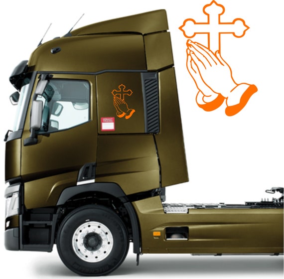 Adesivo compatibile con Scania Iveco Man Volvo per camion tir furgone  madonna portafortuna decorazioni camion accessori stickers COD.0226 -   Italia