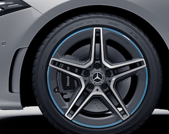 Wheel rim stripes stickers compatible with Mercedes-Benz AMG 18'' alloy wheels wheel rim stripes stickers car sports stickers 0337