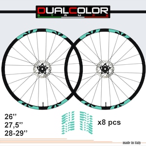 Aufkleber für Fahrradfelgen 26'' - 27,5'' - 28-29'' Zoll MTB-Fahrradfelge Bianchi Scott Specialized GT Santa Cruz Giant S-Works B0201