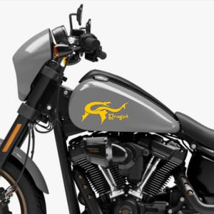 DualColorStampe® Adesivi Compatibili con Harley-Davidson dragon grafica tribale serbatoio  stickers Moto Motorbike M0355