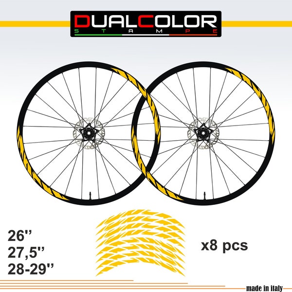 Aufkleber kompatibel mit CUBE Fahrradfelgen 26'' - 27,5'' - 28-29'' Zoll Fahrradfelgen MTB Fahrradaufkleber Felgen MTB B0062