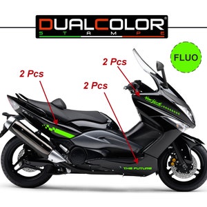 Adesivi Compatibili con T Max 500 (2008-2012) Carena moto decal stickers (DX-SX) Design sportivo serbatoio codino unghia moto M0316