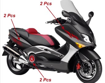 Stickers Compatible with Yamaha T-max 500 (2001-2007) Motorcycle fairing decal stickers (Right-Left) Sporty design COD.M0123