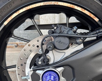 17″ Motorcycle Rim Stripes – Universal 17 Inch Rim Stripes Kit with Rust/Glossy Effect – Custom Motorcycle Rim Decal D0142