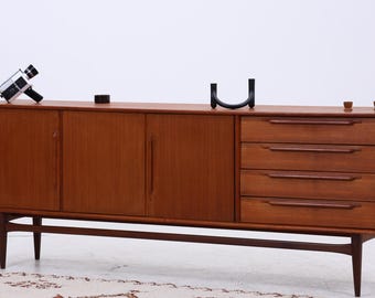 Buffet vintage en teck par Heinrich Riestenpatt pour RT Möbel | Modèle RT200, buffet rétro en bois, style Mid-Century