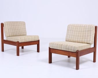 2x Mid-Century fauteuils van Knoll Antimott | Vintage fauteuilset jaren 60 bank retro bruin beige jaren 70