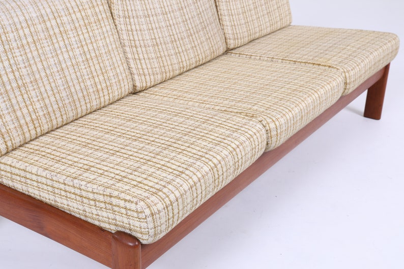 Mid-Century Sofa von Knoll Antimott Vintage Couchbett 60er Jahre Day Bed 3 sitzer Tagesbett Retro Braun Beige 70er zdjęcie 8