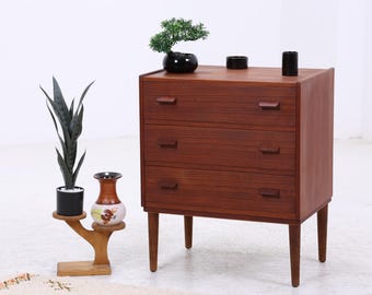 Vintage Teak Kommode von Carl Aage Skov für Munch Møbler | Danish Design | 3 Schubladen | 60er Jahre