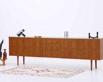 Vintage dressoir | Mid-century modern buffetkast | 4 deuren en 3 lades | Design uit de jaren 60