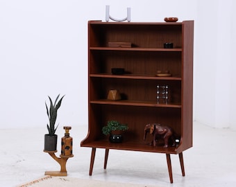 Vintage Teak Bücherregal | Mid Century Regal | 60er Retro Holz Aufbewahrung