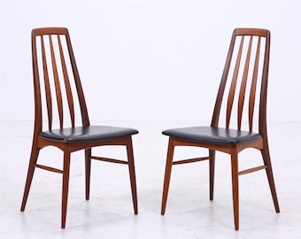Niels Koefoed Eva Teak Esszimmerstühle | 4er Set | Mid Century | Danish Design | Vintage Stühle 1960er