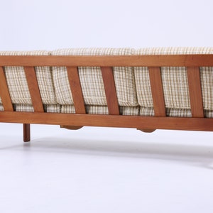 Mid-Century Sofa von Knoll Antimott Vintage Couchbett 60er Jahre Day Bed 3 sitzer Tagesbett Retro Braun Beige 70er zdjęcie 6