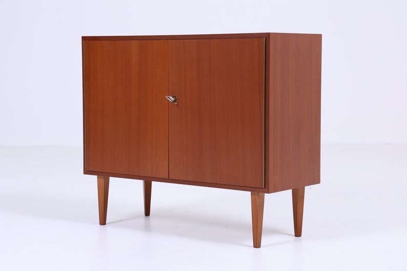 Schmale Vintage Kommode 60er Jahre Mid Century Kleines Sideboard Flurkommode Schrank Retro 70er Bild 1