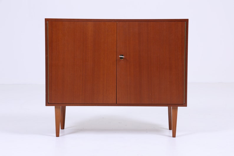 Schmale Vintage Kommode 60er Jahre Mid Century Kleines Sideboard Flurkommode Schrank Retro 70er Bild 2