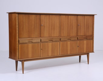 Buffet vintage des années 60 | Buffet vintage avec tiroirs en bois de noyer rétro années 70