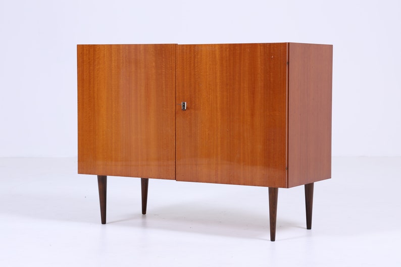 Hochglanz Kommode aus den 60er Jahren Mid Century Kleines Sideboard Vintage Flurkommode Schrank Retro 70er Bild 1