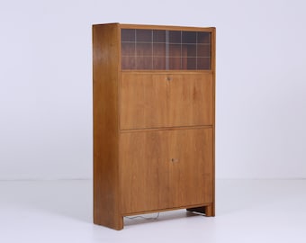 Secrétaire vintage années 60 | Armoire de bar du milieu du siècle, vitrine, noyer, vintage rétro