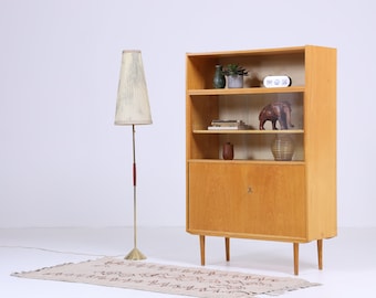 Originelle Vitrine 60er Jahre | Mid Century Schrank Vintage Highboard Retro 70er Esche Holz