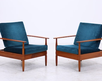 Grete Jalk Teak Sessel 2er Set | Vintage Lounge Chairs | Danish Design | Mid Century Möbel der 60er Jahre