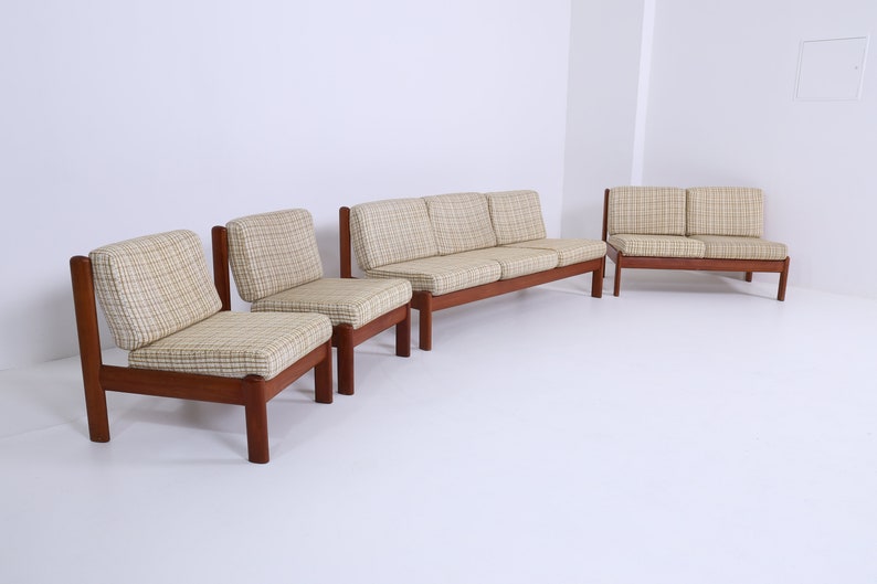 Mid-Century Sofa von Knoll Antimott Vintage Couchbett 60er Jahre Day Bed 3 sitzer Tagesbett Retro Braun Beige 70er zdjęcie 10