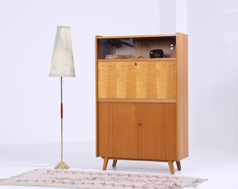 Secrétaire vintage années 60 | Armoire de bar du milieu du siècle, vitrine Brummax, meuble complémentaire, écrou rétro