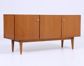 Buffet vintage années 60 | Table TV du milieu du siècle, commode haute brillance rétro années 70