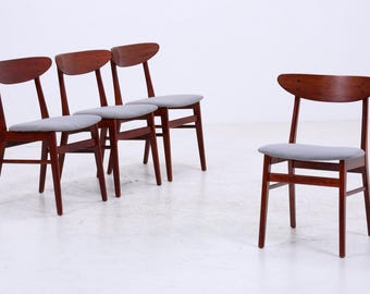 Vintage Farstrup Esszimmerstühle | Danish Design | 4er Set | Mid Century Stühle