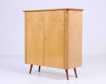 Heller Vintage Schrank 60er Jahre | Mid Century Wäscheschrank Schubladen Fächerschrank Retro Hochglanz