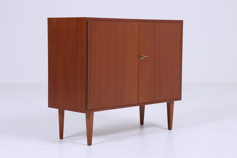 Schmale Vintage Kommode 60er Jahre Mid Century Kleines Sideboard Flurkommode Schrank Retro 70er Bild 4