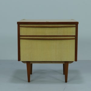 Vintage bedside tables 60s Mid Century Nightstand Mini Dresser Drawers Retro 70s image 5