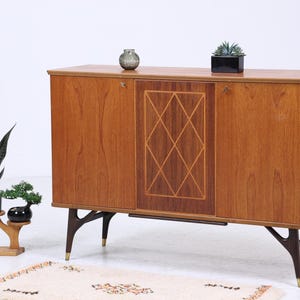 Prachtig vintage dressoir uit de jaren 60 | Mid Century AB Tabergsmöbler dressoir met inleg | Retro kastopslag