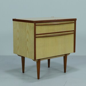 Vintage bedside tables 60s Mid Century Nightstand Mini Dresser Drawers Retro 70s image 6