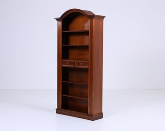 Bibliothèque vintage des années 60 | Etagère de style antique arche étroite en bois