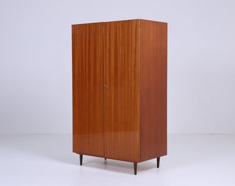 Vintage kledingkast jaren 60 | Mid Century kast linnenkast vakkast hoogglans retro jaren 70