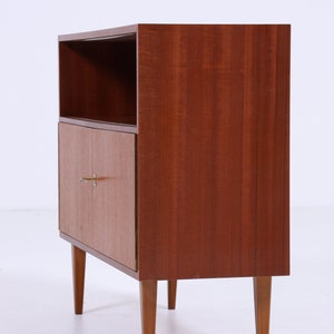 Commode vintage étroite des années 60 Mid Century Small Buffet Hall Chest Cabinet Rétro années 70 avec étagère ouverte image 5