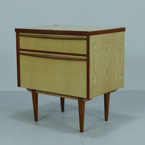 Vintage bedside tables 60s Mid Century Nightstand Mini Dresser Drawers Retro 70s image 4