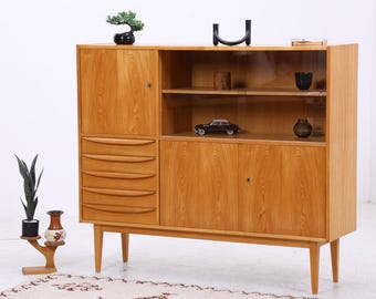 Franz Ehrlich Series 602 Highboard | VEB Hellerau | Mid-Century Cabinet | GDR Design Classic