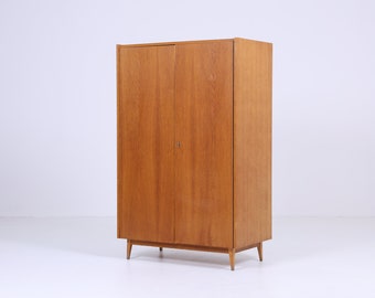 Vintage Kleiderschrank 60er Jahre | Mid Century Retro Möbel | 70er Jahre Wäscheschrank | Holzschrank mit Fächern | Mid-Century Design