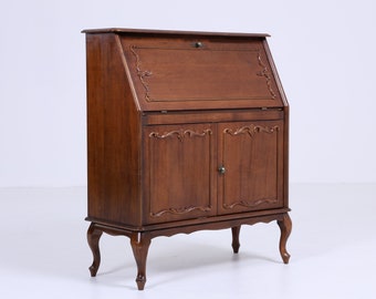 Bureau secrétaire élégant Chippendale | Secrétaire de style ancien en bois de noyer