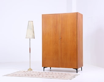 Seltener Hellerau Kleiderschrank 60er Jahre Modell 414/O | Mid Century Retro Möbel | 70er Jahre Wäscheschrank | Mid-Century Design